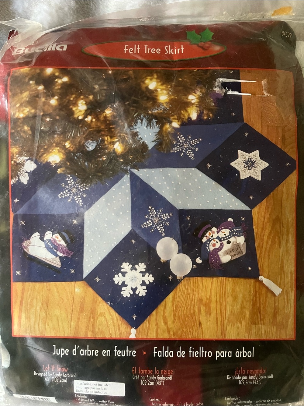 Bucilla Red and White Holiday Craft Kit Packaging